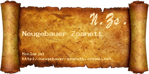 Neugebauer Zsanett névjegykártya